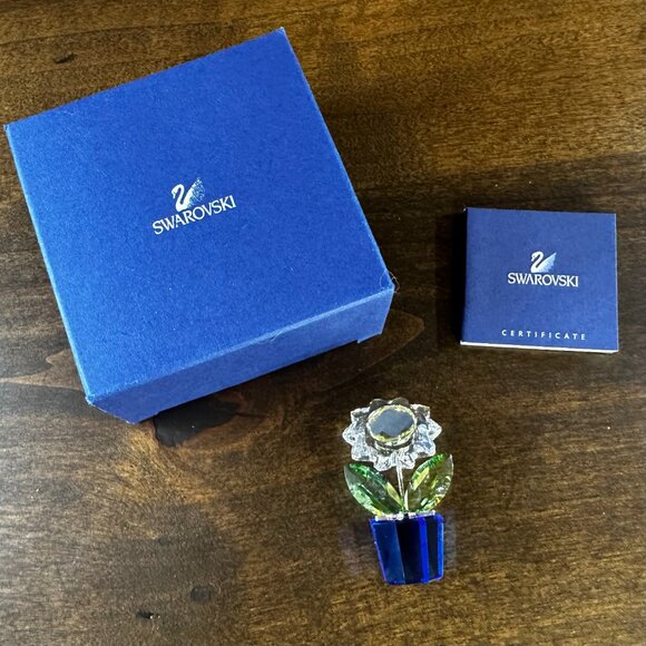 RETIRED Swarovski Crystal Memories Figurine w/Box - Happy Flowers - 9400 000 008 - Picture 3 of 5